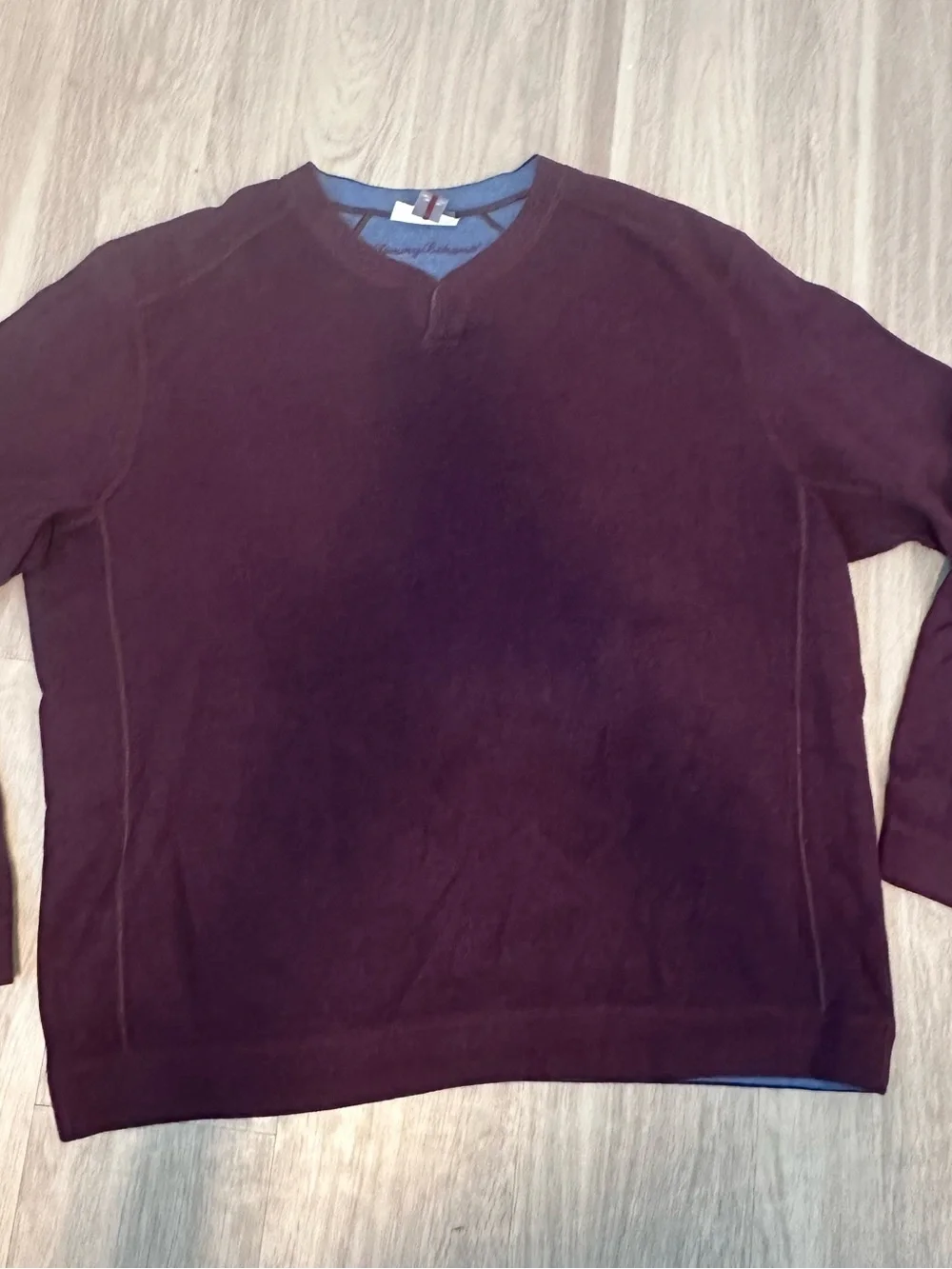 Tommy Bahama Reversible crewneck sweatshirt Burgundy Navy Sz XXL